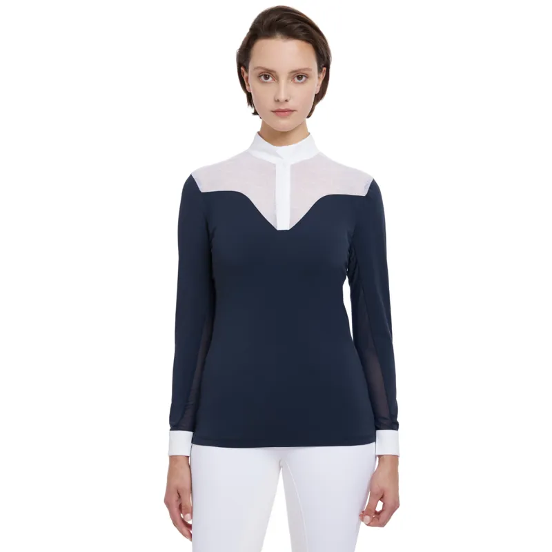 LeMieux Ladies Emily Long Sleeve Show Shirt - Navy