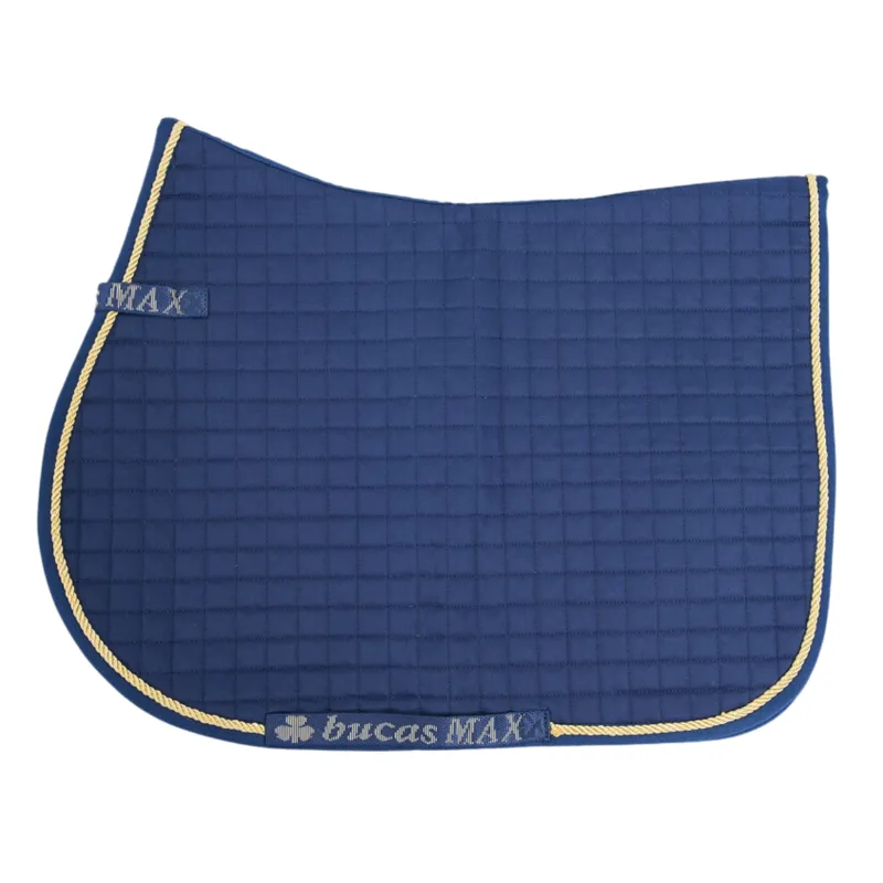 Bucas Max Jump/GP Saddlepad - Navy/Gold - Full