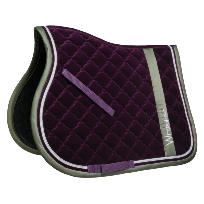 John Whitaker Wheatley Velvet Saddle Pad - Purple/Grape
