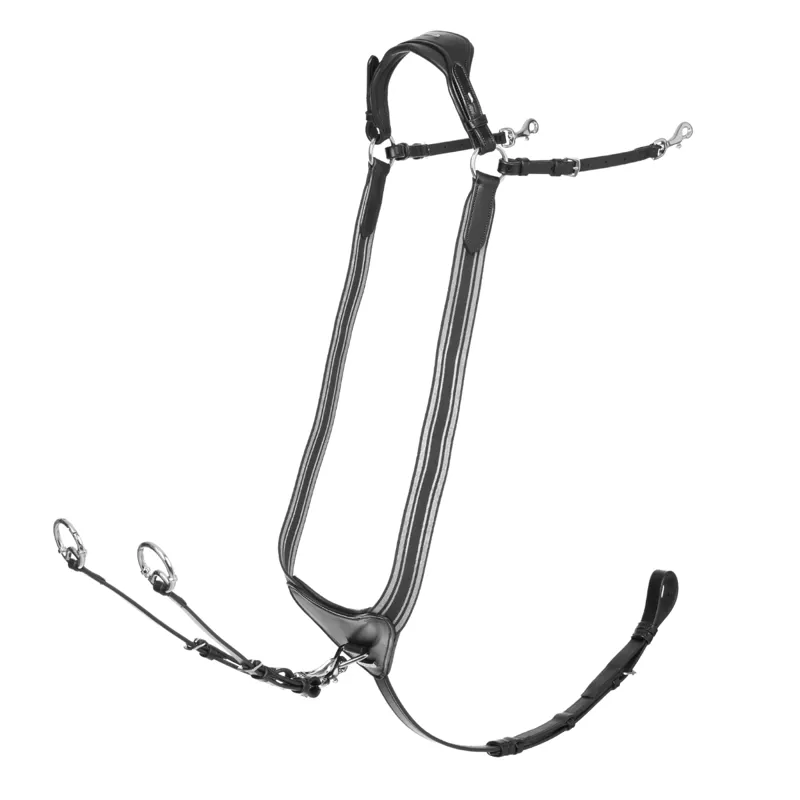 LeMieux Arika Elasticated Breastplate - Black/Silver