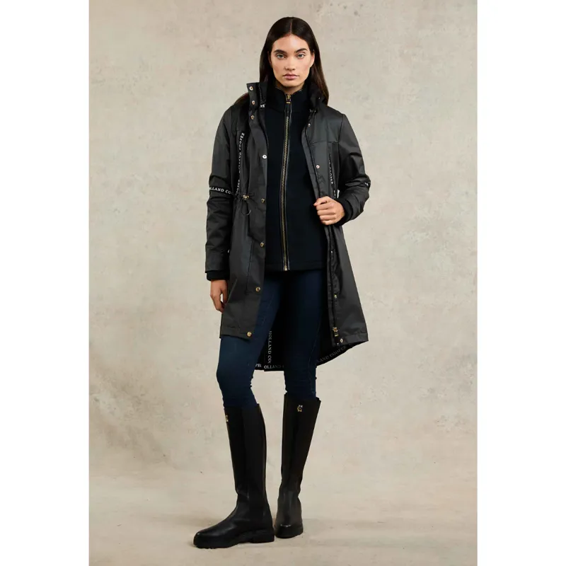 Holland Cooper Rain Coat - Matte Black-3
