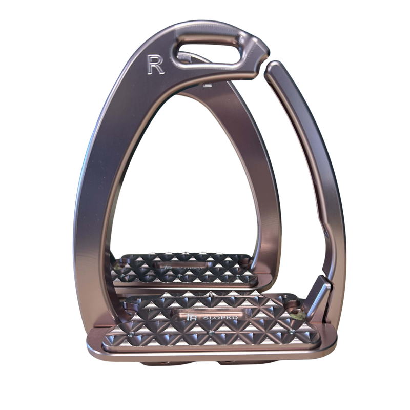 Tech Venice Sloped Evo Swarovski Safety Stirrup - Rose Gold-1
