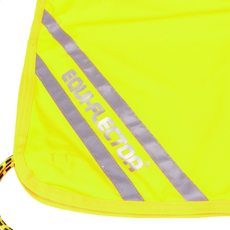 Shires EQUI-FLECTOR Mesh Quarter Sheet - Yellow-1