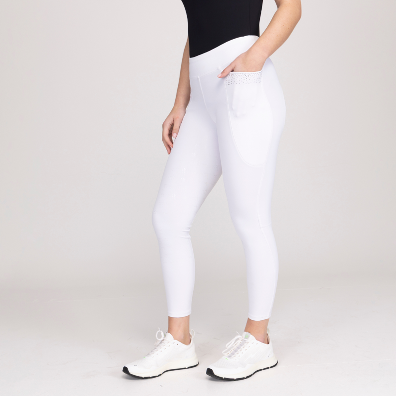 Aubrion Optima GX Riding Tights - White-5