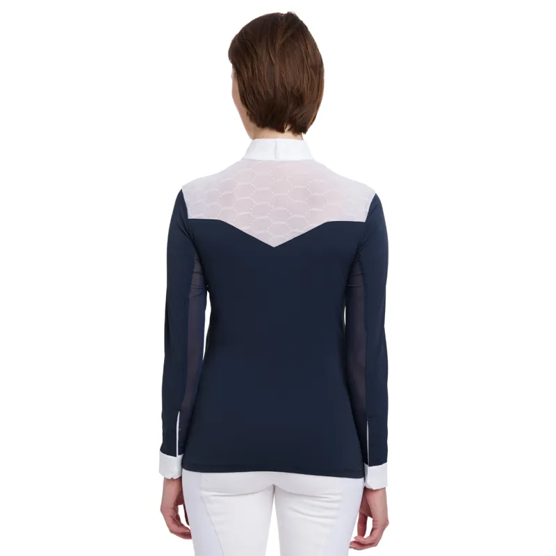 LeMieux Ladies Emily Long Sleeve Show Shirt - Navy-1
