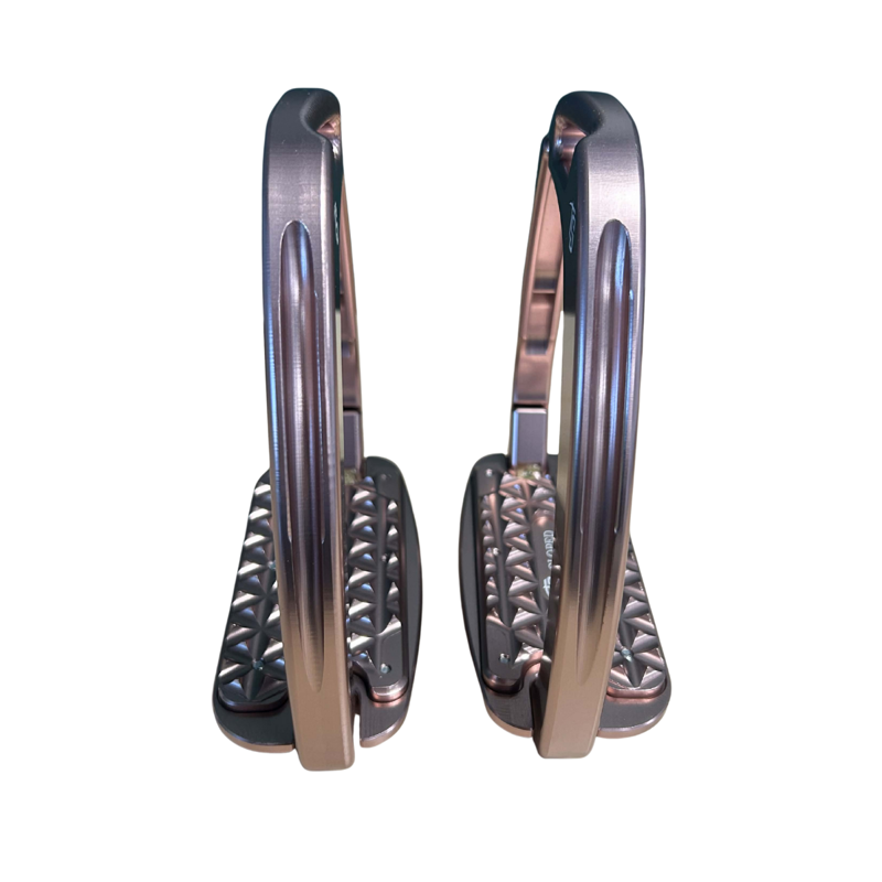 Tech Venice Sloped Evo Swarovski Safety Stirrup - Rose Gold-3