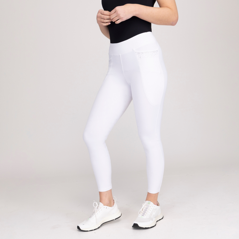 Aubrion Optima GX Riding Tights - White-6