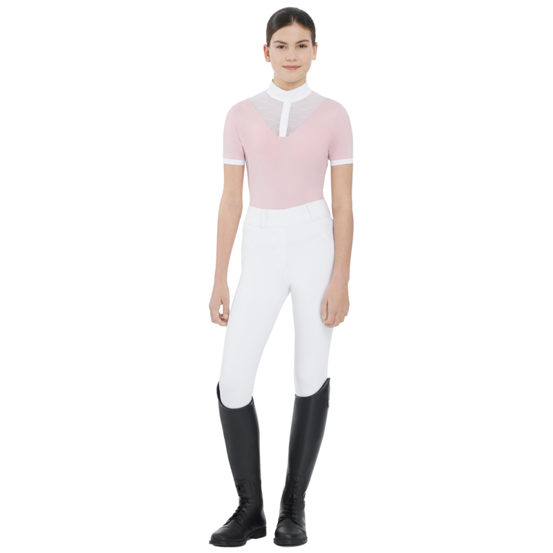 LeMieux Young Rider Eva Short Sleeve Show Shirt - Blossom-3