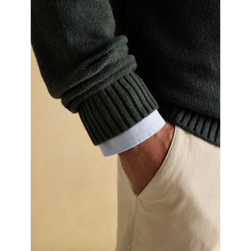 Joules Men's Jonty Intarsia Crew Knit Fox Jumper - Green-5