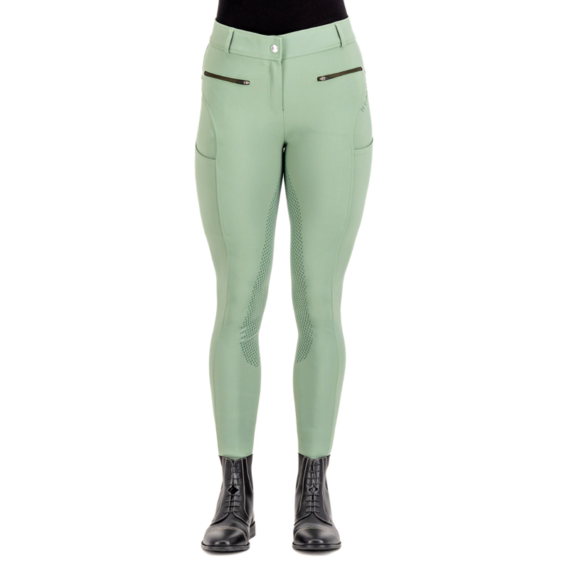 HV Polo Ladies Favourite Sporty Full Grip Riding Breeches - Greenery-2