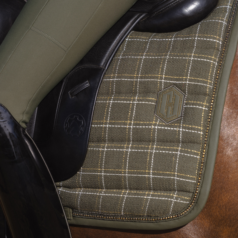 Eskadron Boulce Crystal Saddlepad Heritage AW26 - Deep Moss-2