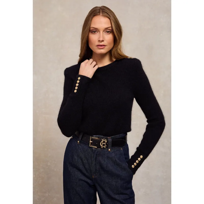 Holland Cooper Amy Crew Neck Knit - Black