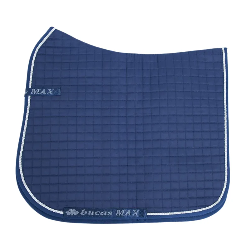 Bucas Max Dressage Saddlepad - Navy/Silver - Full