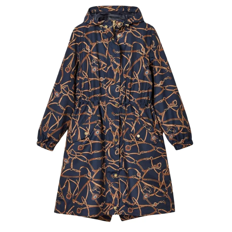 Joules Ladies Holkham Waterproof Packable Raincoat - Navy Bridle