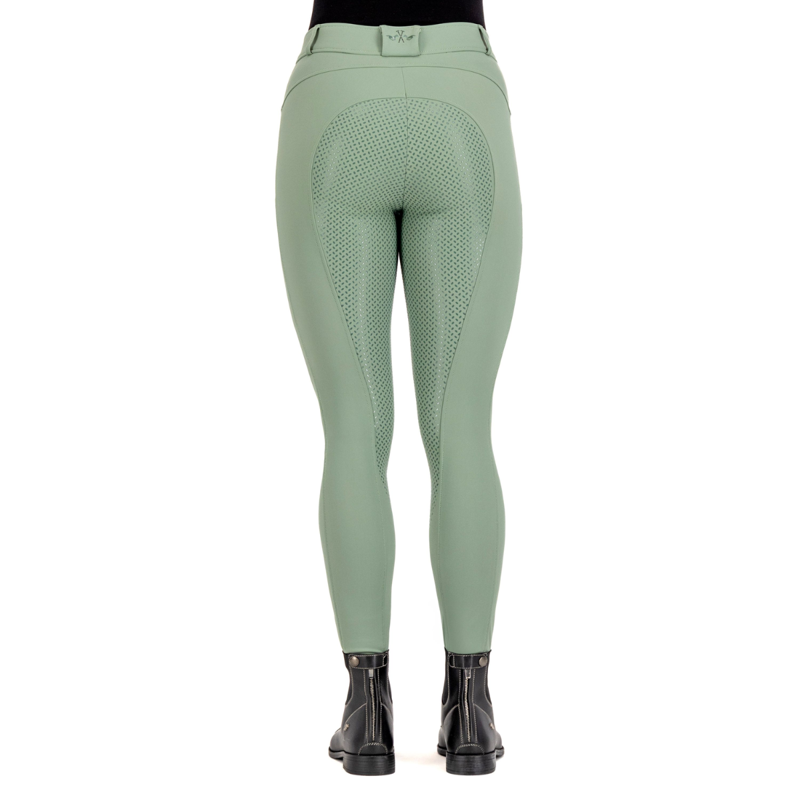 HV Polo Ladies Favourite Sporty Full Grip Riding Breeches - Greenery-3