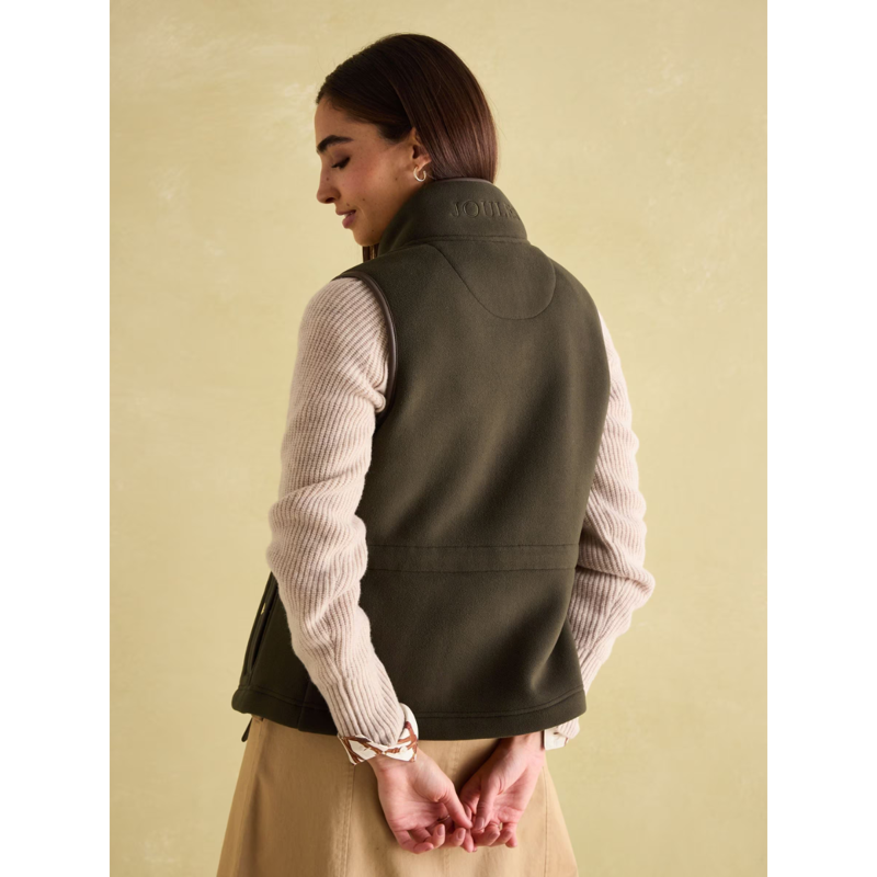 Joules Ladies Fairbourne Fleece Gilet - Khaki-2