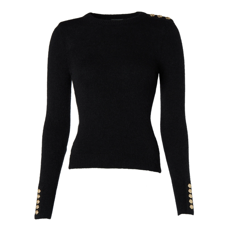 Holland Cooper Amy Crew Neck Knit - Black-3