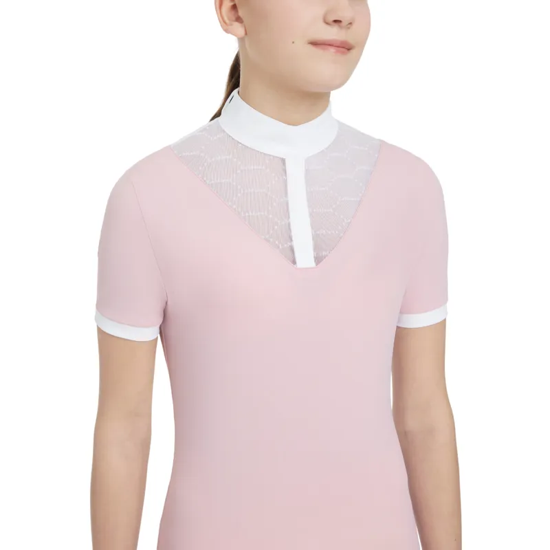 LeMieux Young Rider Eva Short Sleeve Show Shirt - Blossom-2