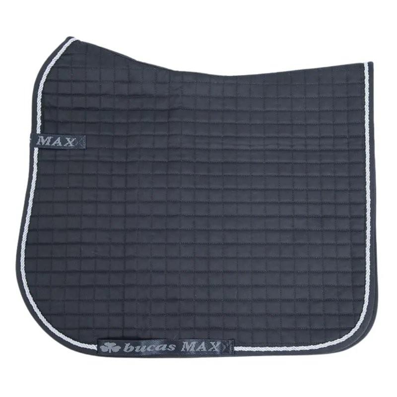 Bucas Max Dressage Saddlepad - Black/Silver - Full