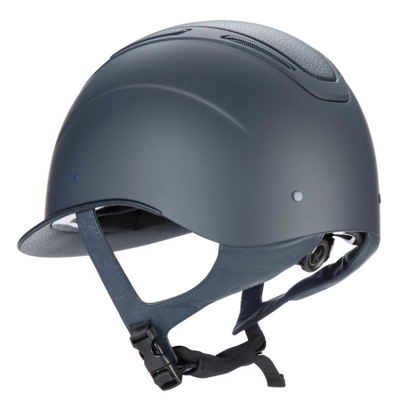 Karben Amity Leather Riding Hat - Navy-2