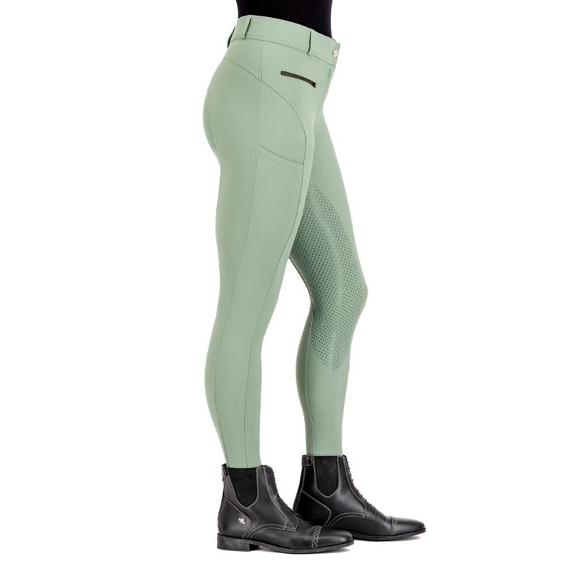 HV Polo Ladies Favourite Sporty Full Grip Riding Breeches - Greenery-4