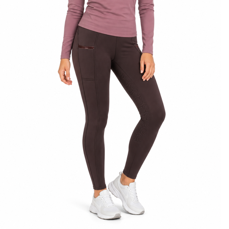 Imperial Riding Ladies Teddy Full Grip Tights - Chocolate