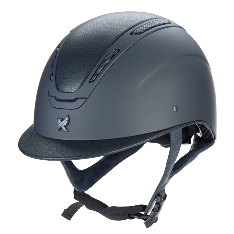 Karben Amity Leather Riding Hat - Navy-3