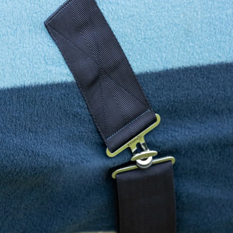 Hy StormX Empra Newmarket Fleece Rug - Navy/Blue/Beige-3
