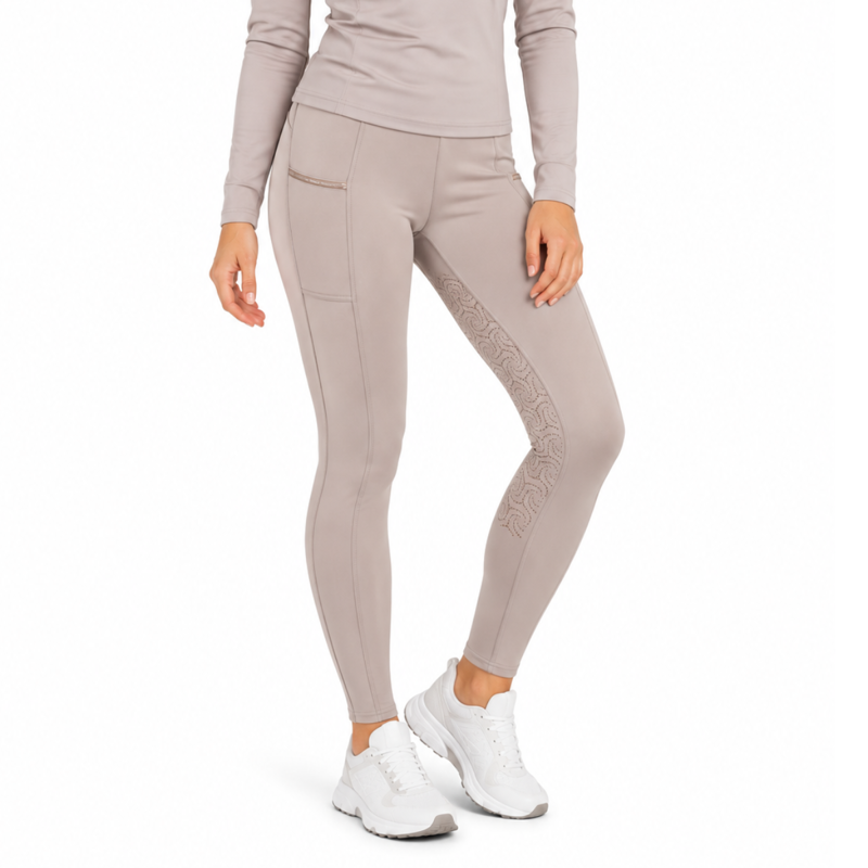 Imperial Riding Ladies Teddy Full Grip Tights - Taupe