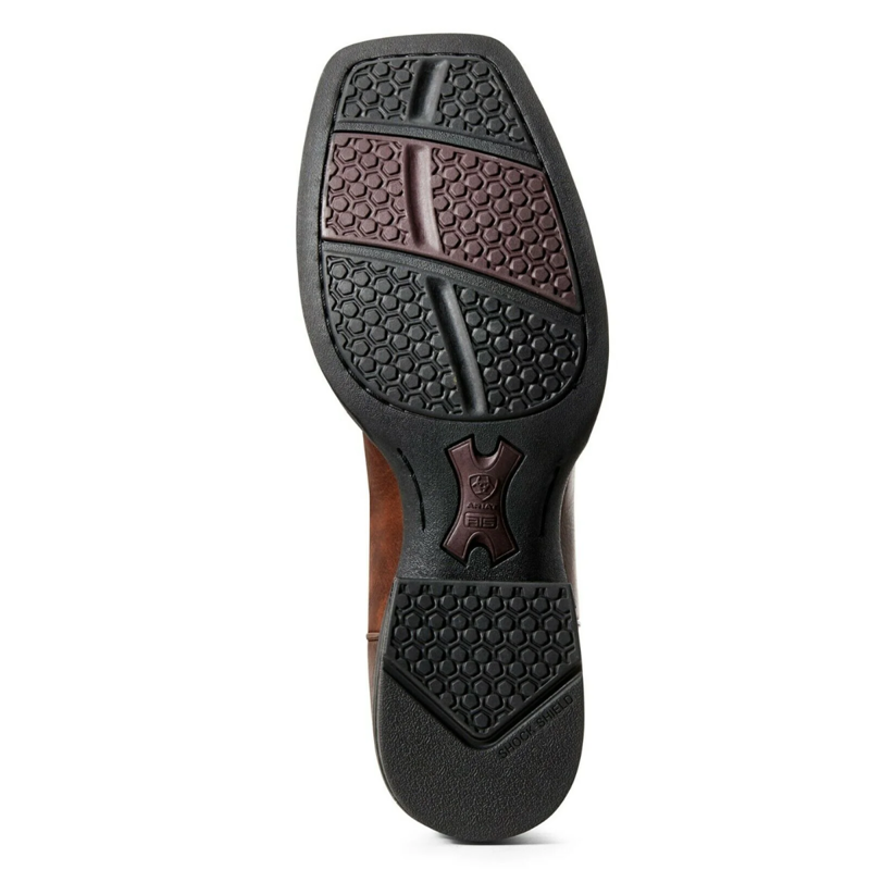 Ariat Men's Amos Hand Stand Western Boots - Red Brown/Black-3