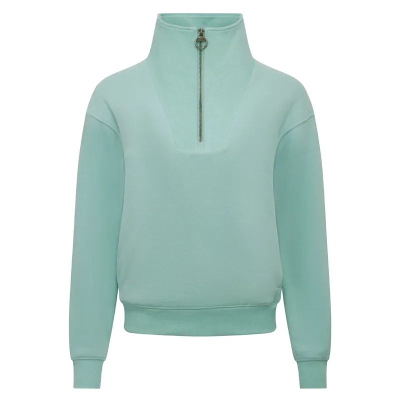 LeMieux Ladies Keira Quarter Neck Sweat - Aqua-4