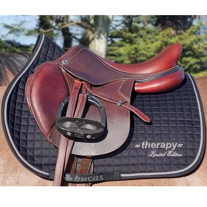 Bucas Therapy Jump Saddlepad - Black/Silver Limited Edition-1
