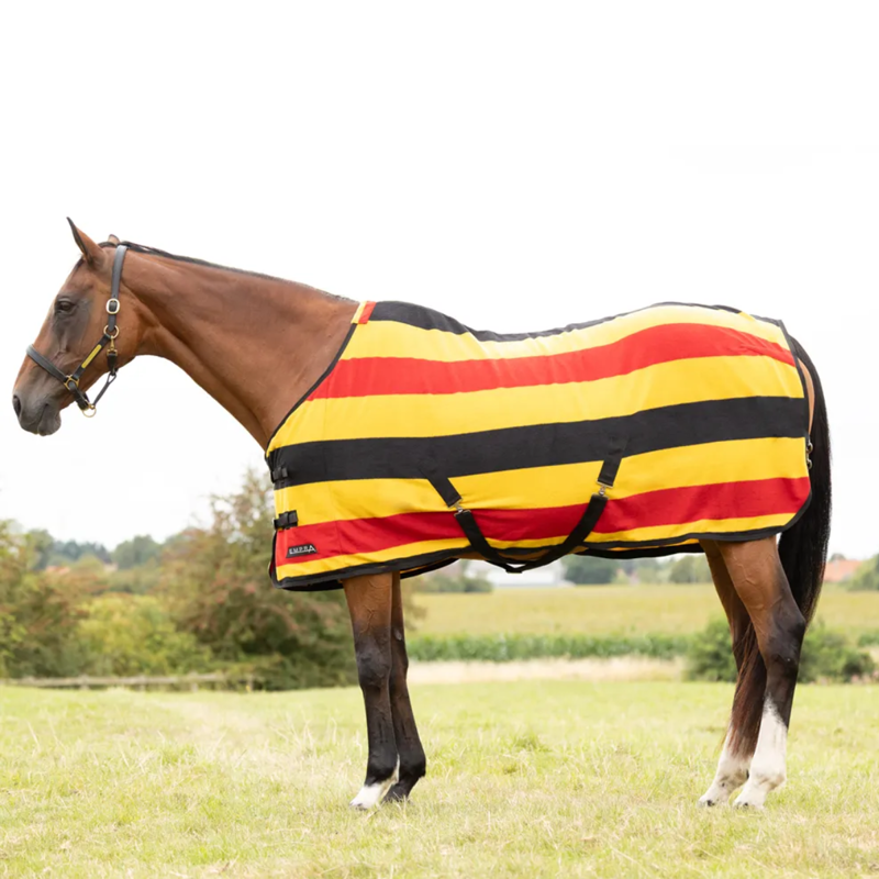 Hy StormX Empra Newmarket Fleece Rug - Yellow/Red/Black