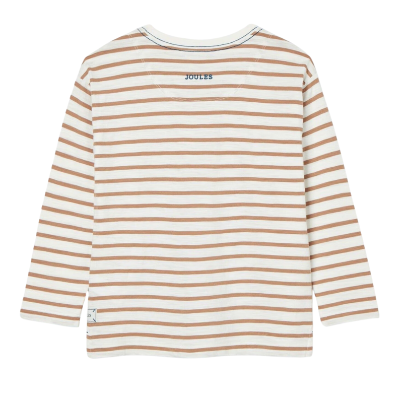 Joules Boys' Jack Stripe Artwork Top - Cream-1