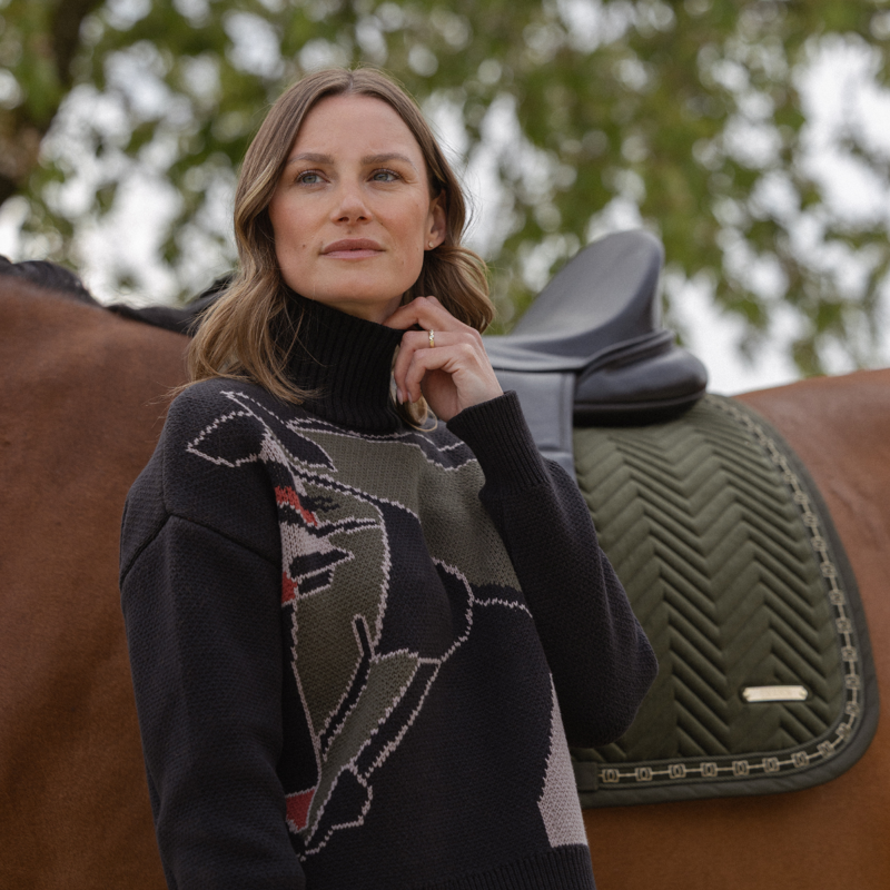 Eskadron Velvet Saddlepad Heritage AW26 - Deep Moss-1