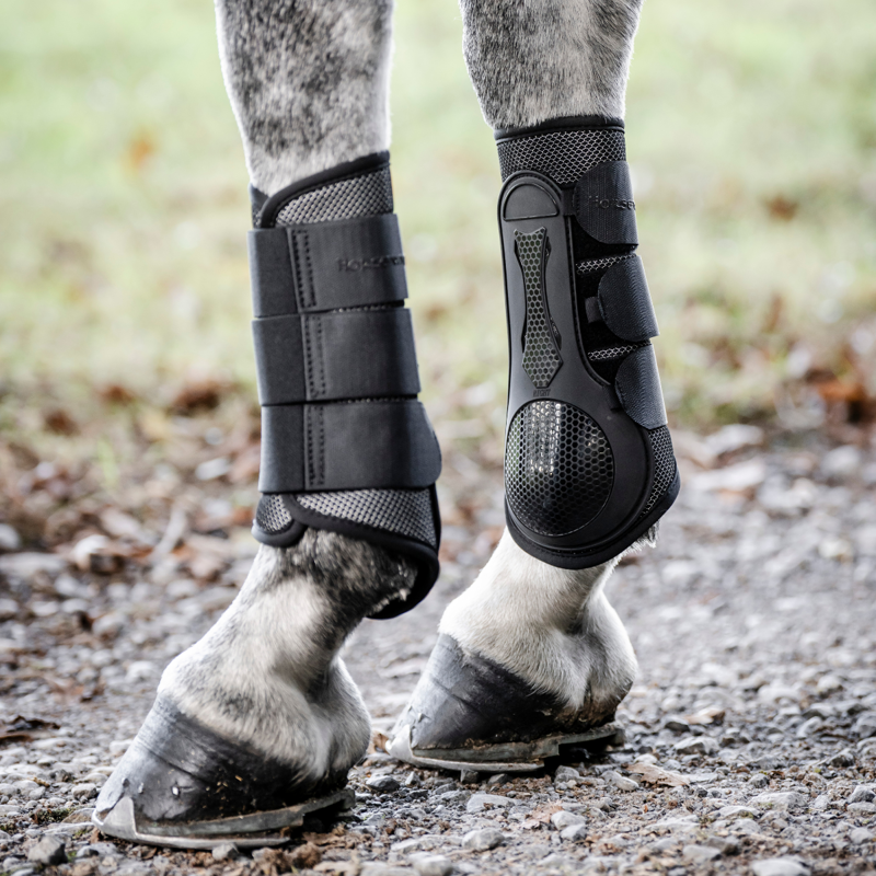 Horseware Pro Bamboo Brushing Boots - Black/Black-1