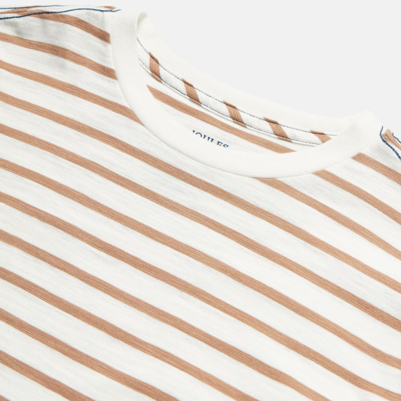 Joules Boys' Jack Stripe Artwork Top - Cream-3