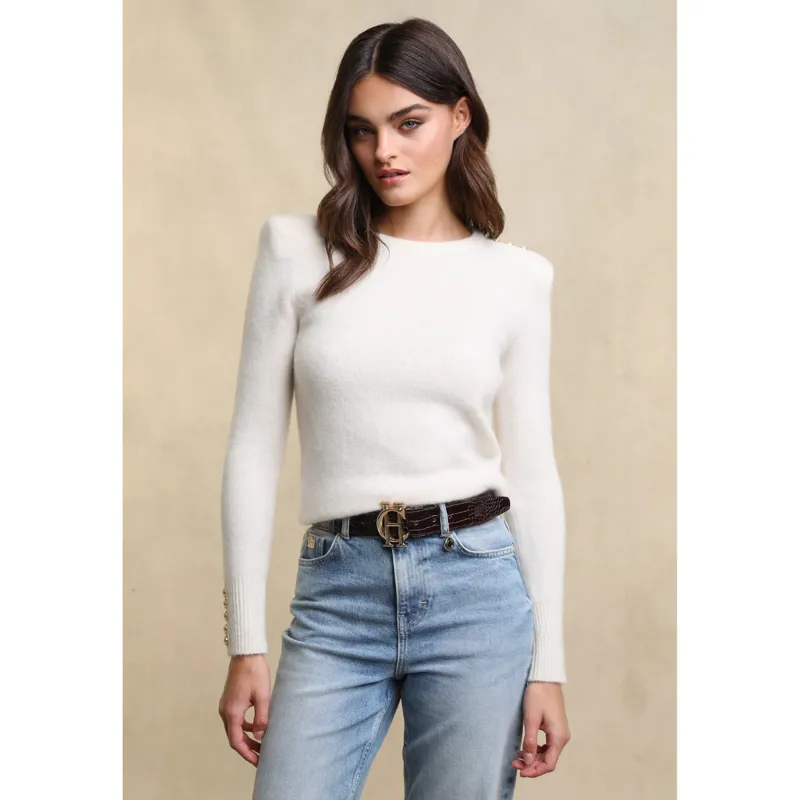 Holland Cooper Amy Crew Neck Knit - Natural