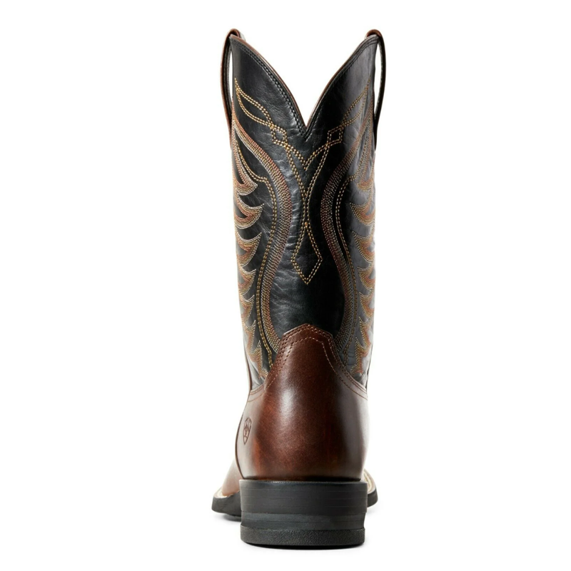 Ariat Men's Amos Hand Stand Western Boots - Red Brown/Black-2