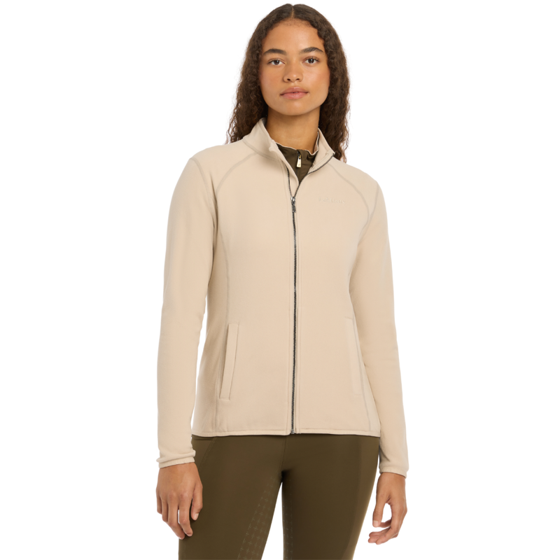 LeMieux Ladies Faye Fleece Zip Through - Stone-3