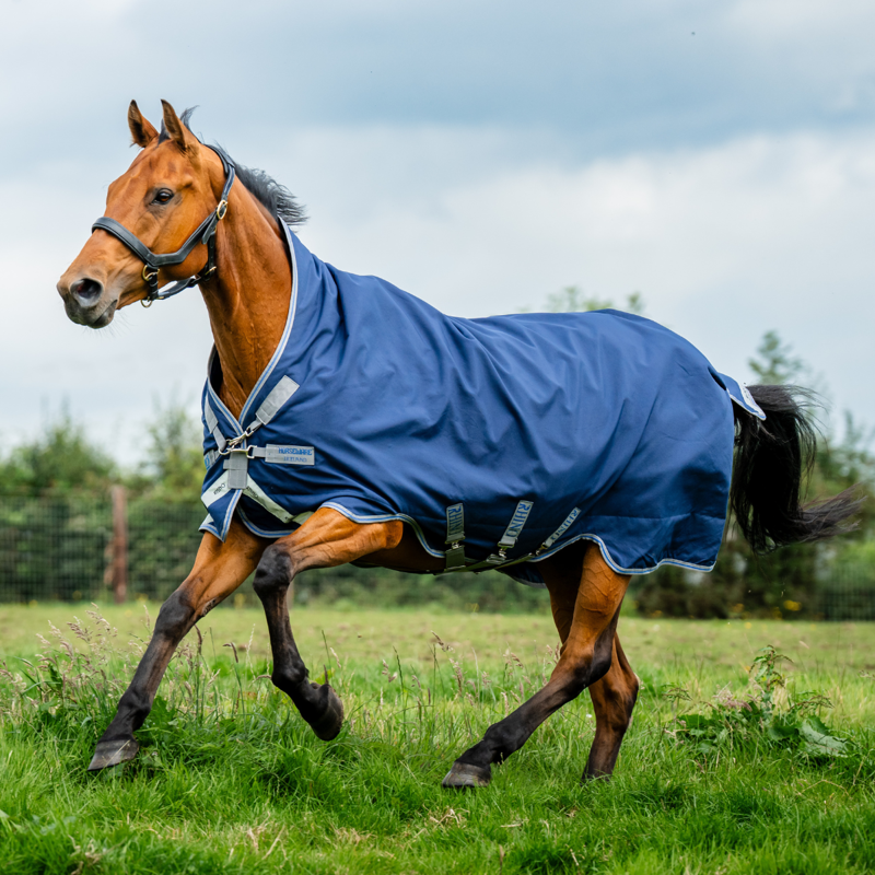 Horseware Rhino 450g Heavy Wug VL Turnout Rug - Navy/Titanium Grey Classic Blue-4