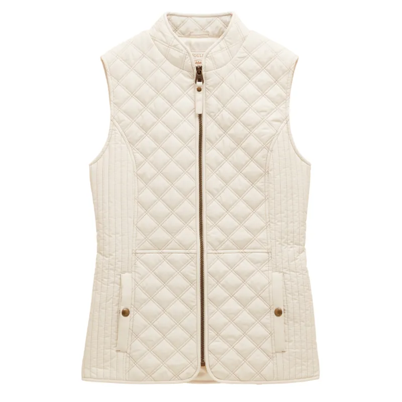 Joules Ladies Minx Showerproof Diamond Quilted Gilet - Cream