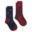 Joules Men's Kingsbury 2 Pack Socks - Red 4x4