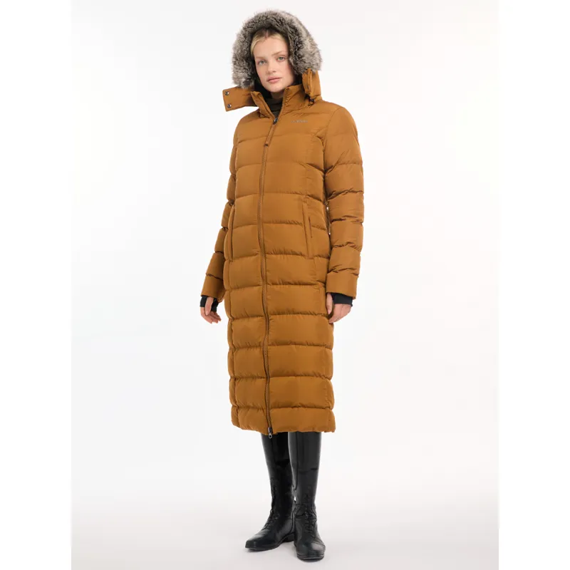 LeMieux Ladies Harper Longline Puffer Coat - Ginger-3