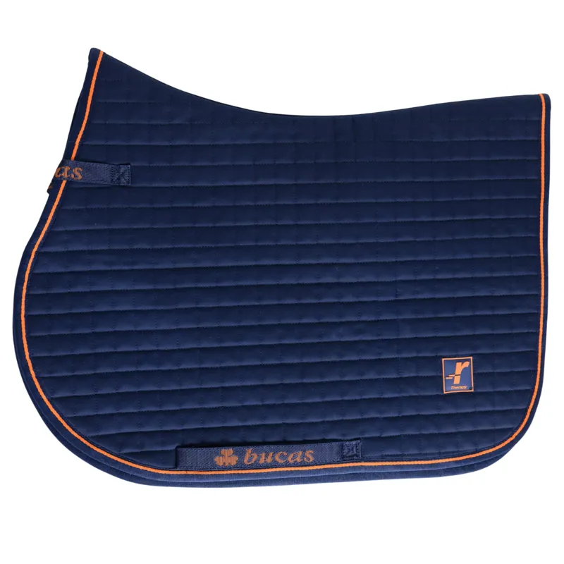 Bucas Therapy Jump Saddlepad - Navy/Orange - Full