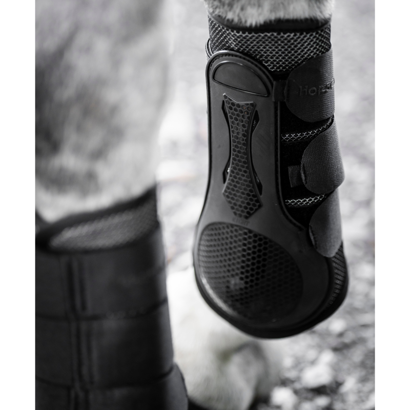 Horseware Pro Bamboo Brushing Boots - Black/Black-3