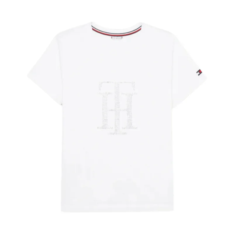 Tommy Hilfiger Rhinestone T-Shirt - Optic White
