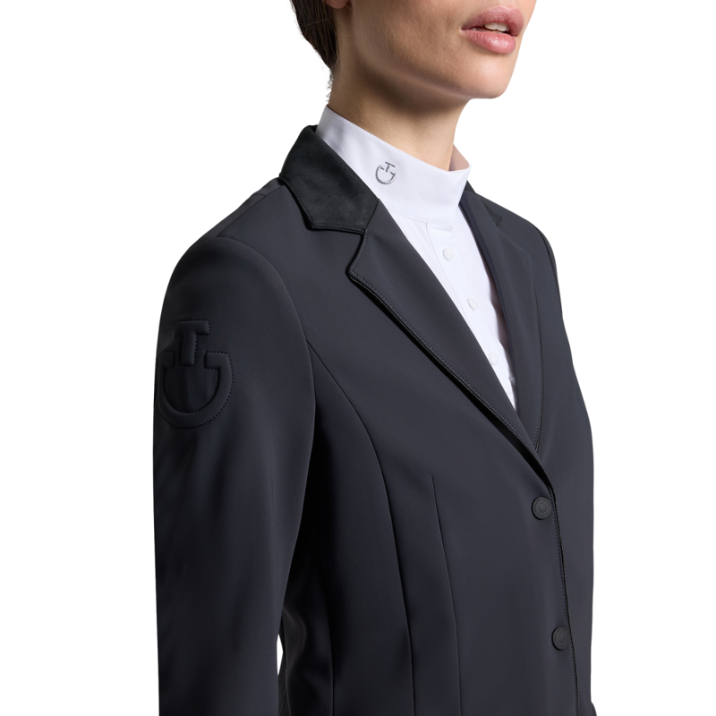 Cavalleria Toscana Women's GP Zip Competition Jacket - Charcoal-2