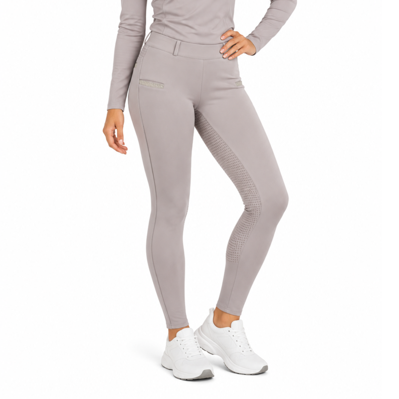 Imperial Riding Ladies Comfi Sparks Winter Full Grip Tights - Taupe