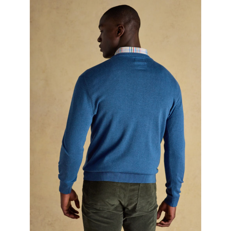 Joules Men's Hillside Crew Neck Knitted Jumper - Blue-2